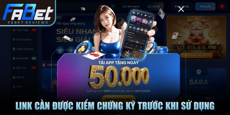 Link cần được kiểm chứng kỹ trước khi sử dụng