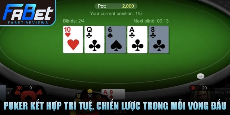 Poker kết hợp trí tuệ, chiến lược trong mỗi vòng đấu