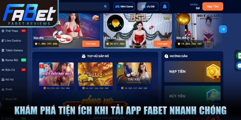 Khám phá tiện ích khi tải app Fabet nhanh chóng